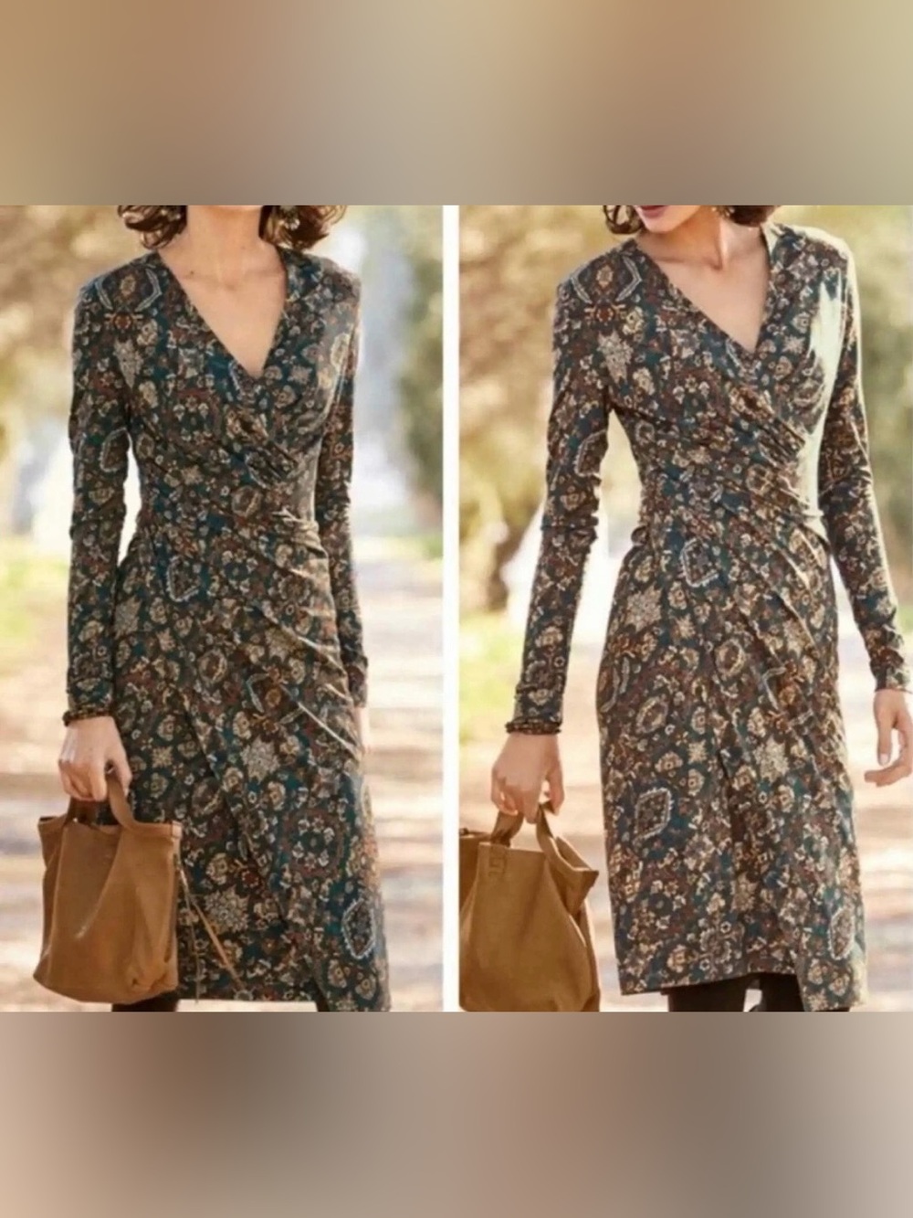 Peruvian Connection Ariana Faux Wrap Dress - Size XL